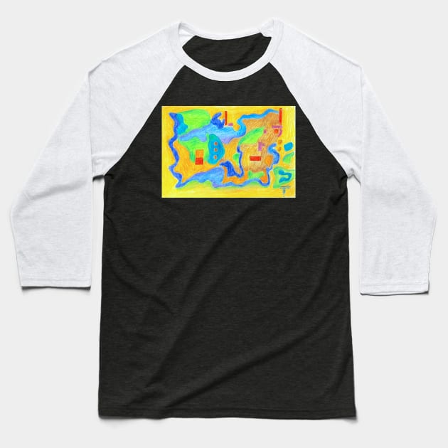 colorful abstract Baseball T-Shirt by terezadelpilar